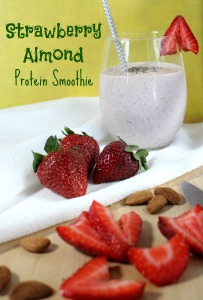 Strawberry Almond Protein Smoothie