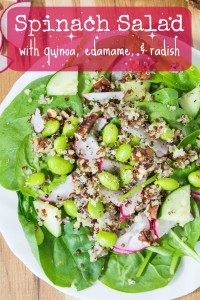 Spinach Quinoa Salad with Edamame- edit