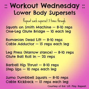 Lower Body Supersets
