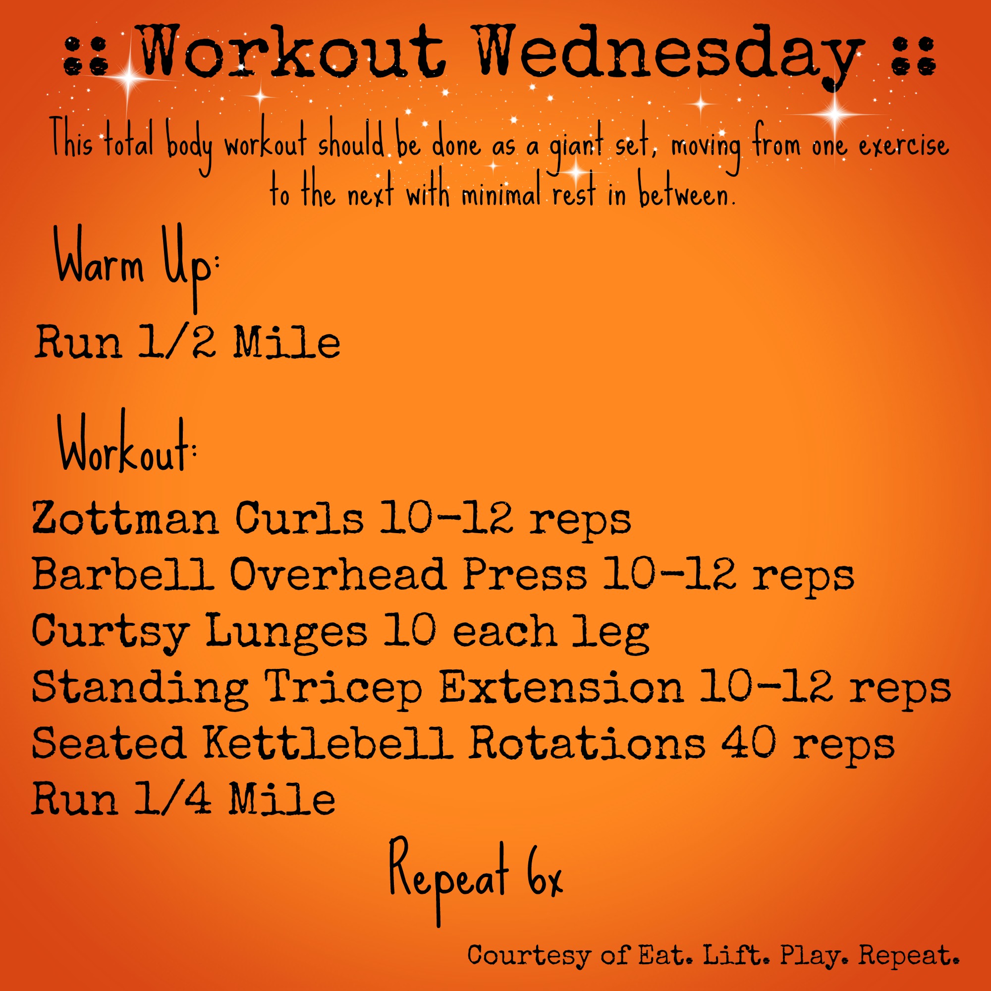 Workout Wednesday - Mini Circuit - Eat. Lift. Play. Repeat.