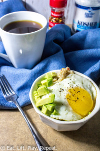 Oatmeal with Avocado & Egg