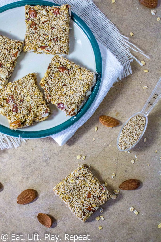 Almond Sesame Granola Bars