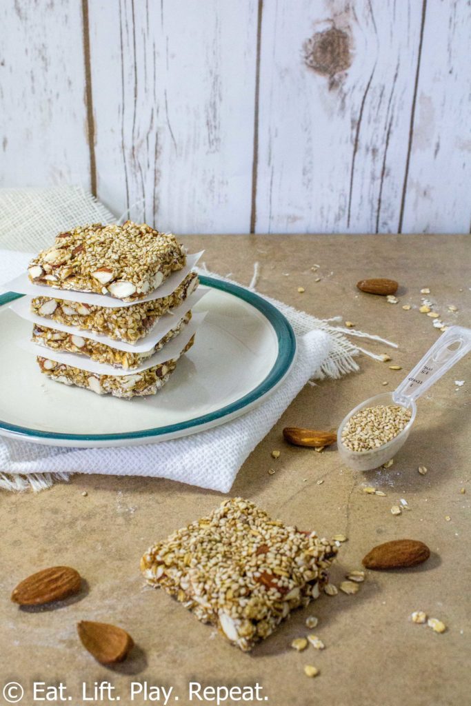 Almond Sesame Granola Bars