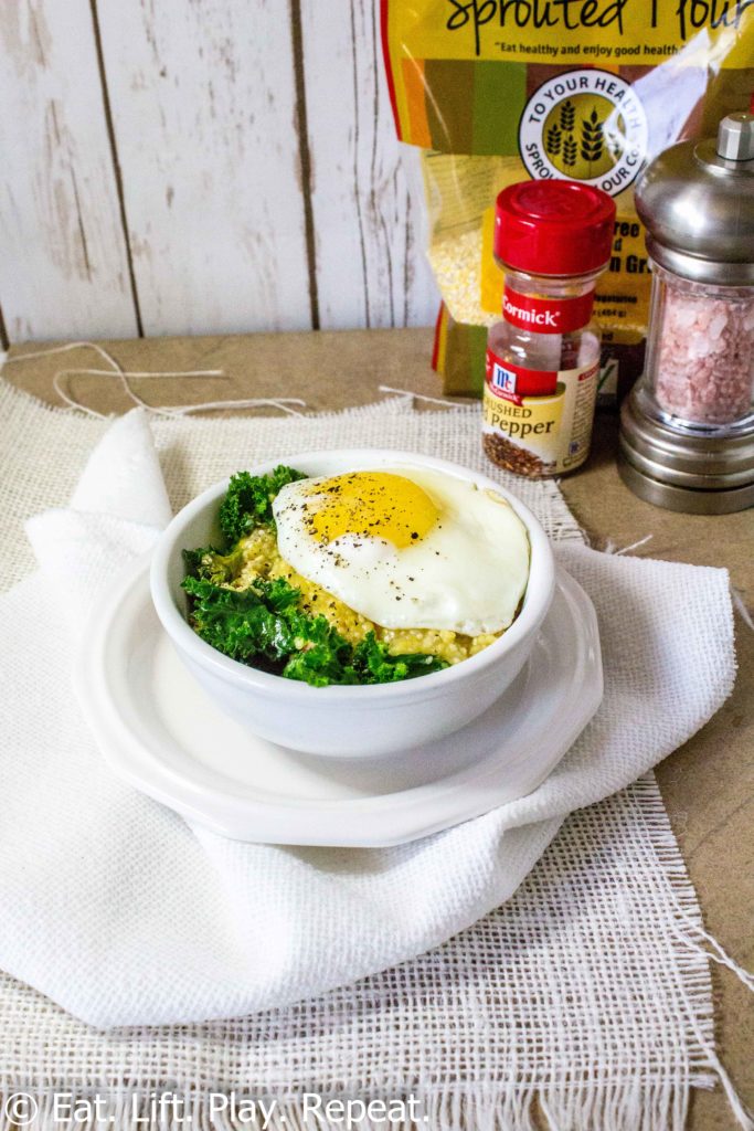 Breakfast Grits with Kale