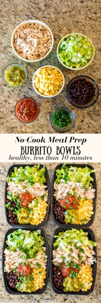 No Cook Burrito Bowls {10 Minute Meal}