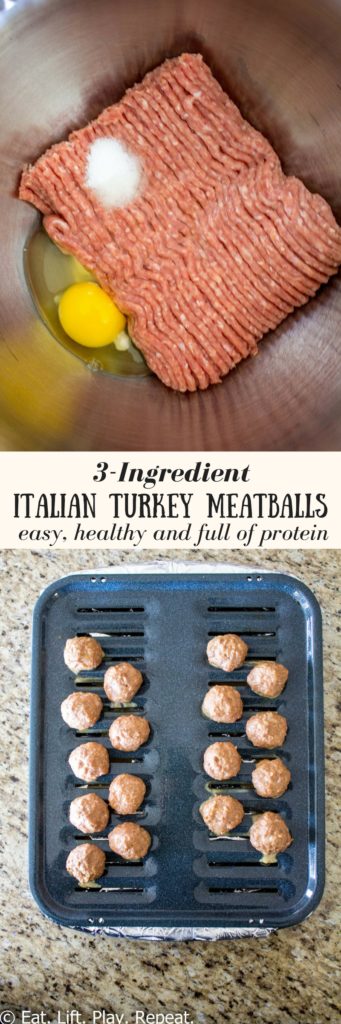 3-Ingredient Italian Turkey Meatballs