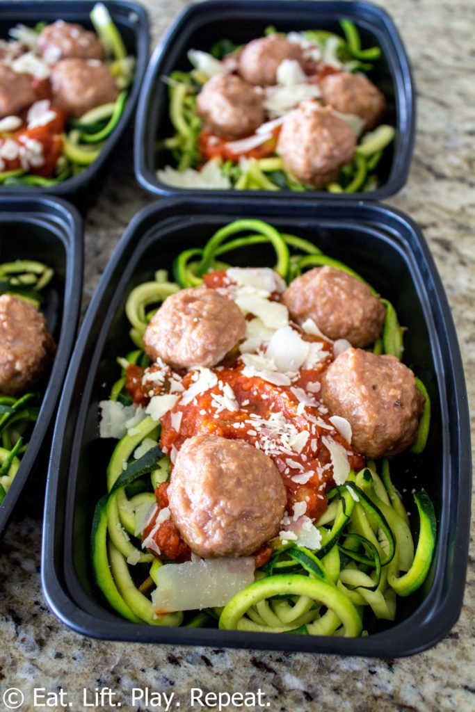 Zoodles with Marinara & Meatballs