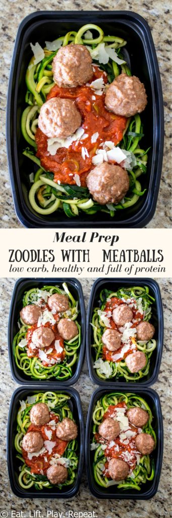 Zoodles with Marinara & Meatballs