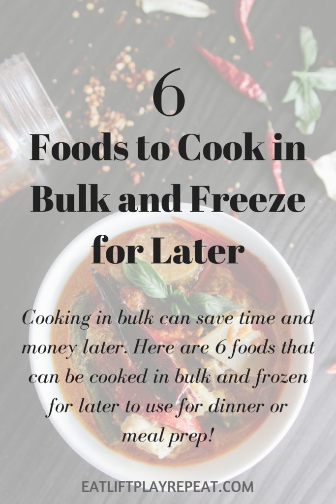 Food to cook in bulk