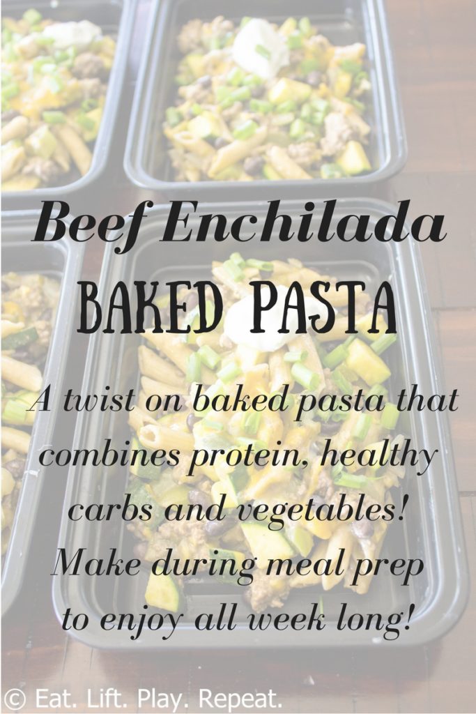 Beef Enchilada Baked Pasta