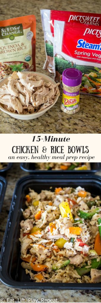 15-Minute Meal Prep Chicken & Rice Bowls